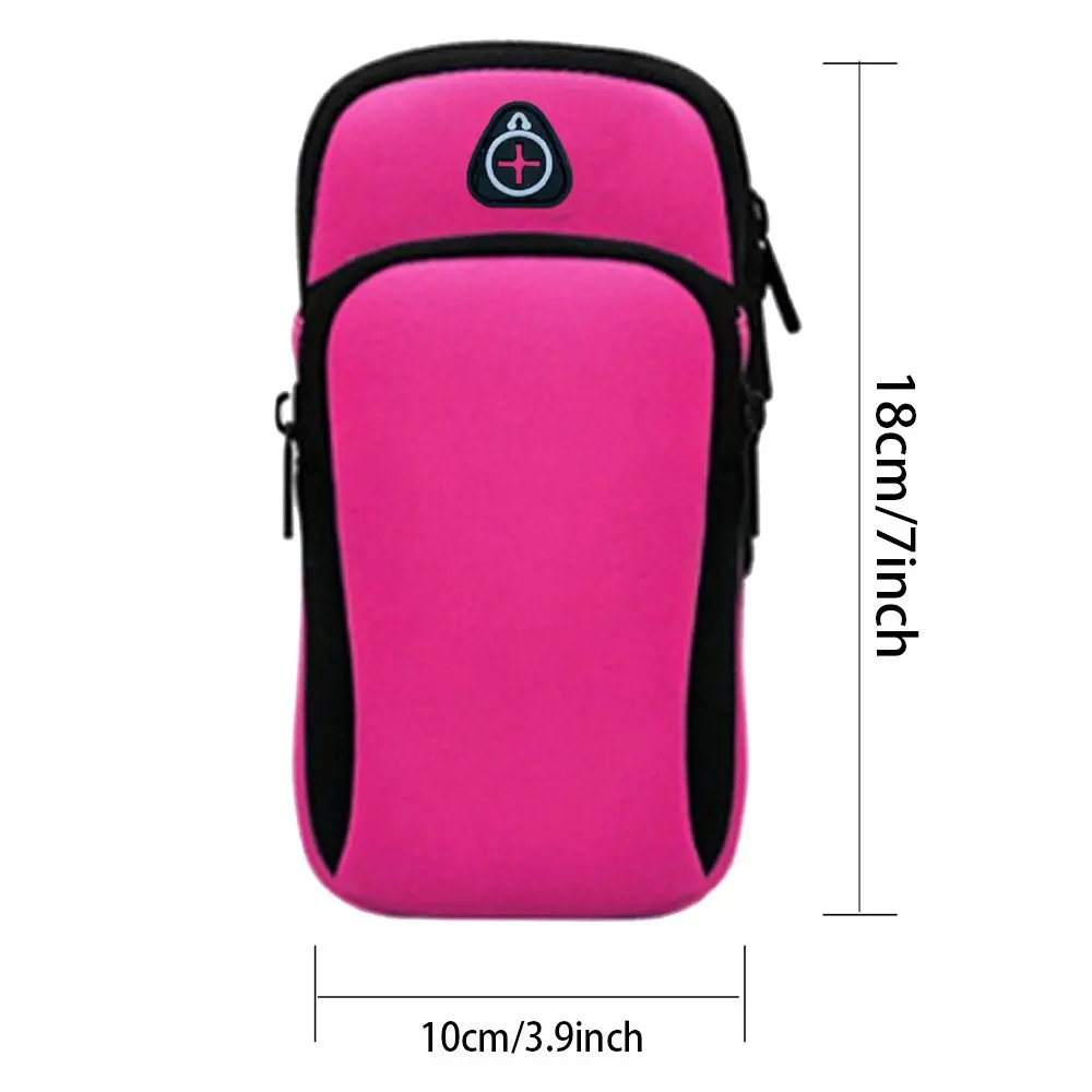Holiday Print Large Capacity Sports Running Bag Double Layer Sundries Storage Bag Adjustable Arm Band Bag Cycling Gym Phone Bags