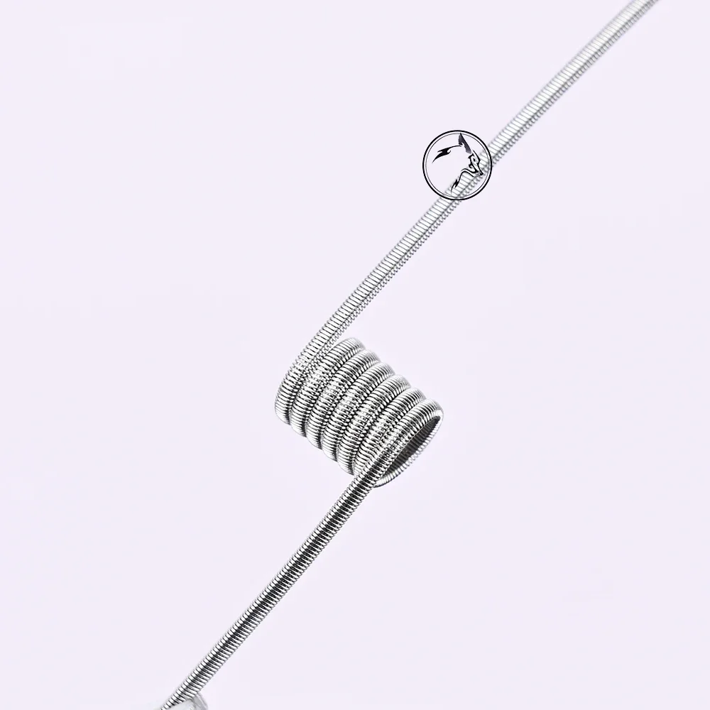 10szt/pudełko wolfcoolvape MTL Fused Clapton Coil 0.65ohm dla vape rda rta SS316L 30GA*2+38GA MTL Fused Clapton