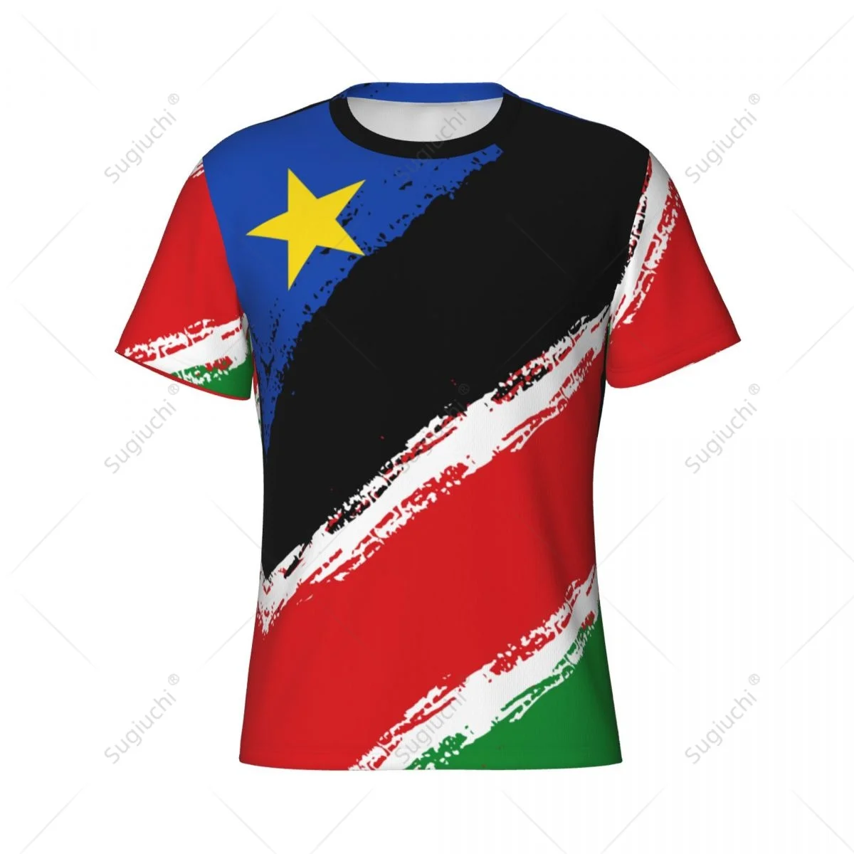 Пользовательское имя Нунбер, флаг Южного Судана, цвет, мужская обтягивающая спортивная футболка, женские футболки, трикотаж для футбольных фанатов
