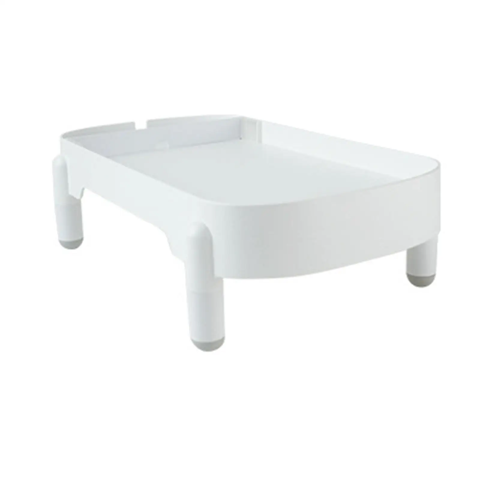 Adjustable Cat Feeder Stand Elevated Riser Pet Feeding Station Non Slip ABS Silicone for Cats Dogs