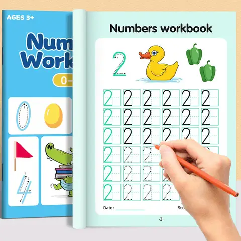 A 48-page children's writing practice workbook, numbered 0-100 tracing paper, suitable for preschool classes and kindergartens