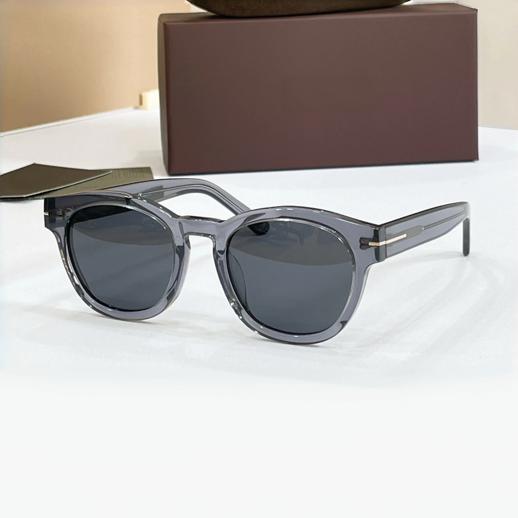0590 Sunglasses for Men Women,Premium Acetate Round Frame,UV400 Blocking,Trendy Retro Round Must-have Fashion Eyewear