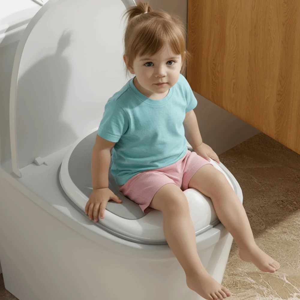Anti-Slip Portable Toilet Seat Washable Splash-Proof Travel Potty Seat No Installation Required Hanging Kids Toilet Seat