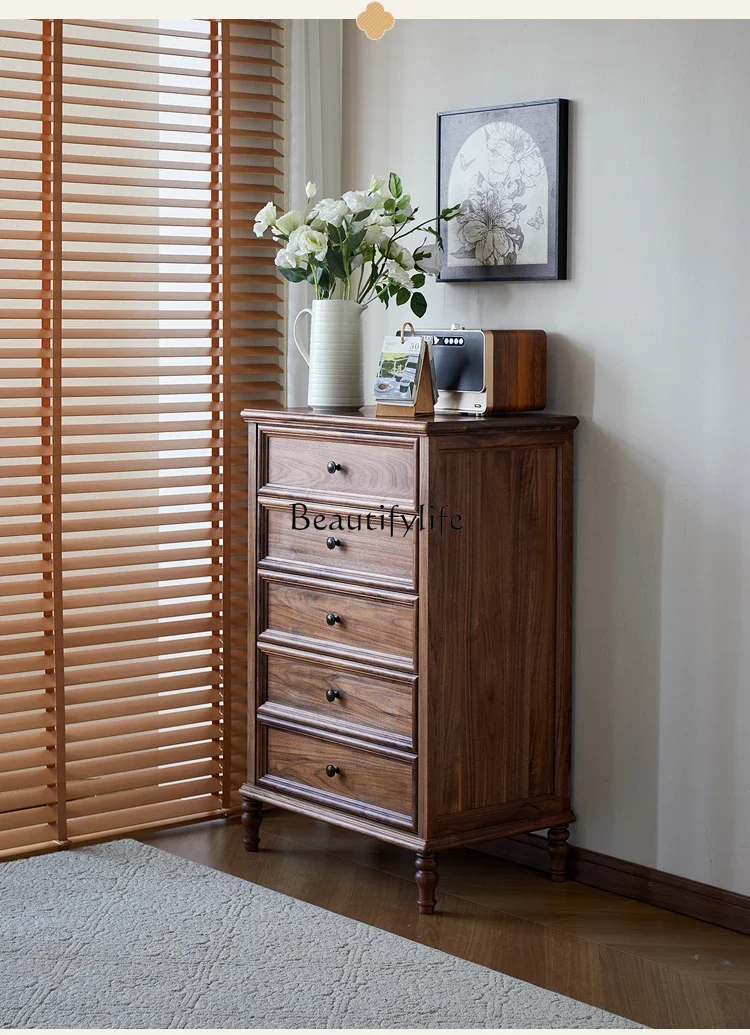 

LD33North American black walnut all solid wood locker American retro storage cabinet