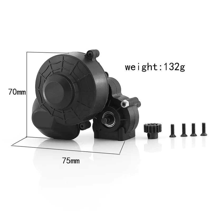 BAAA-Axial SCX10 90046 90047 1/10 등산용 자동차 플라스틱 웨이브 박스 어셈블리(기어 수정 업그레이드 포함)