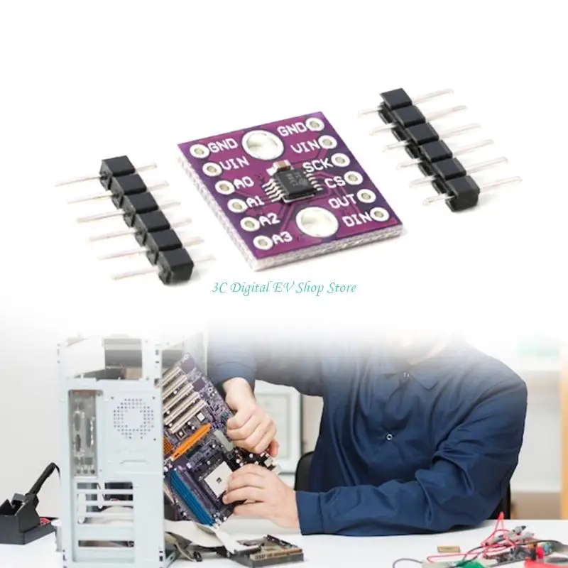 E74D ADS1118 I2C Interfaces 16Byte ADCs SPI Development Board for Microcontrollers