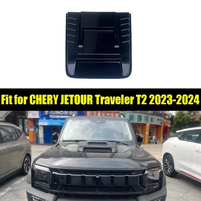 

New! Car Hood Air Intake Decorative Stickers Suitable for JETOUR Traveler T2 2023 2024 Engine Hood Fake Air Vents Auto Exterior