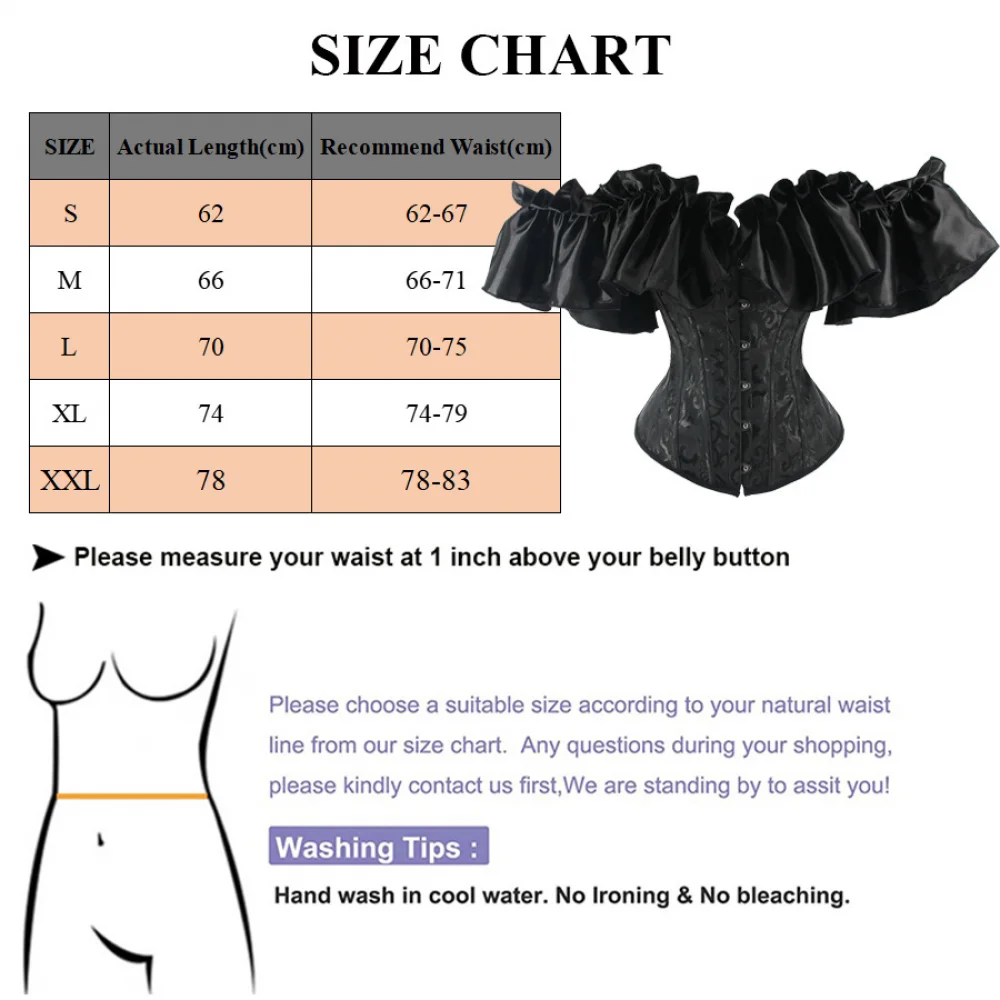 할로윈 파티를위한 꽃 본드 Bustier 섹시한 몸통 란제리 레이싱 슬리브와 여성 코르셋 탑