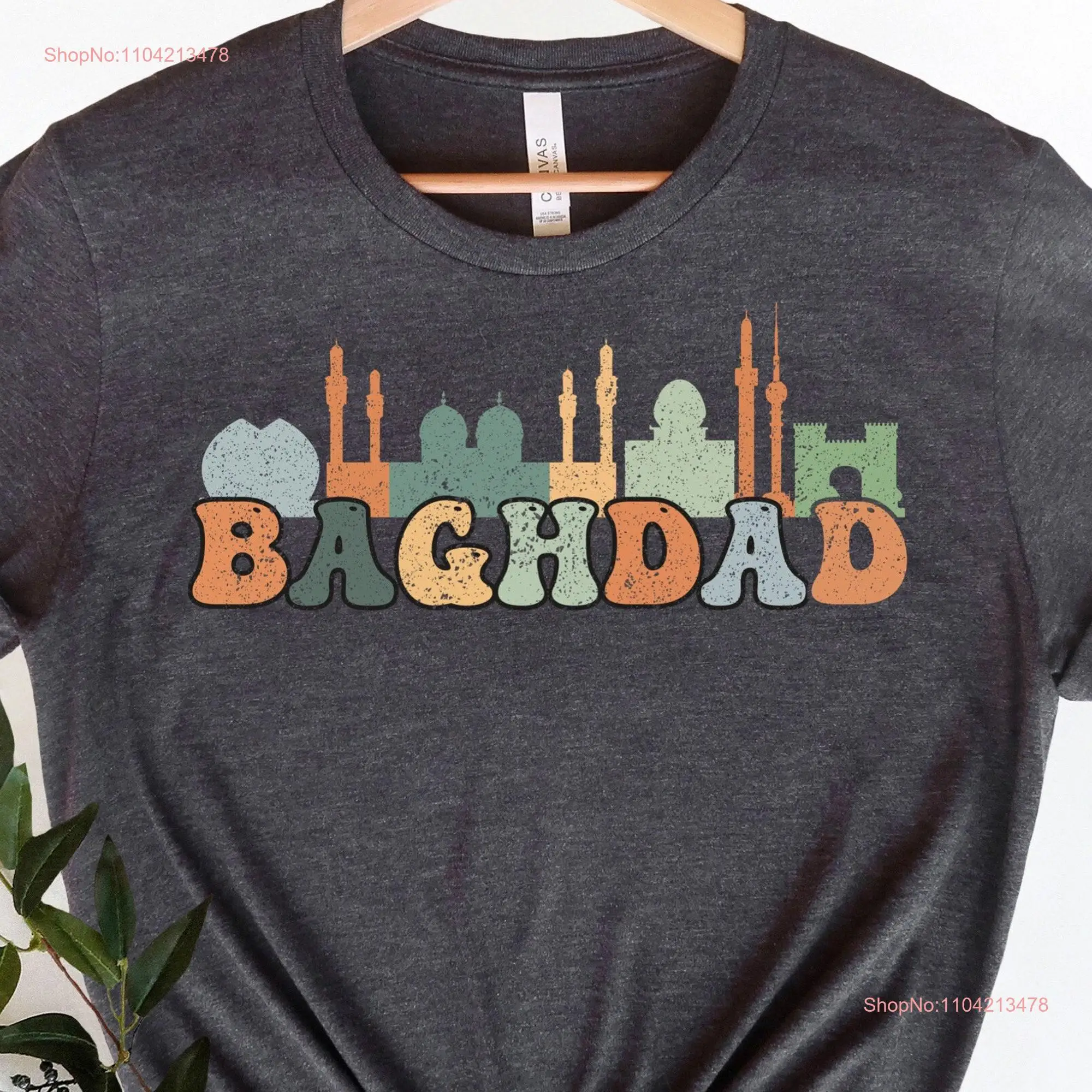 Baghdad T Shirt Skyline Iraqi Travel I Love City Iraq Pride Souvenir SweaT  long or short sleeves