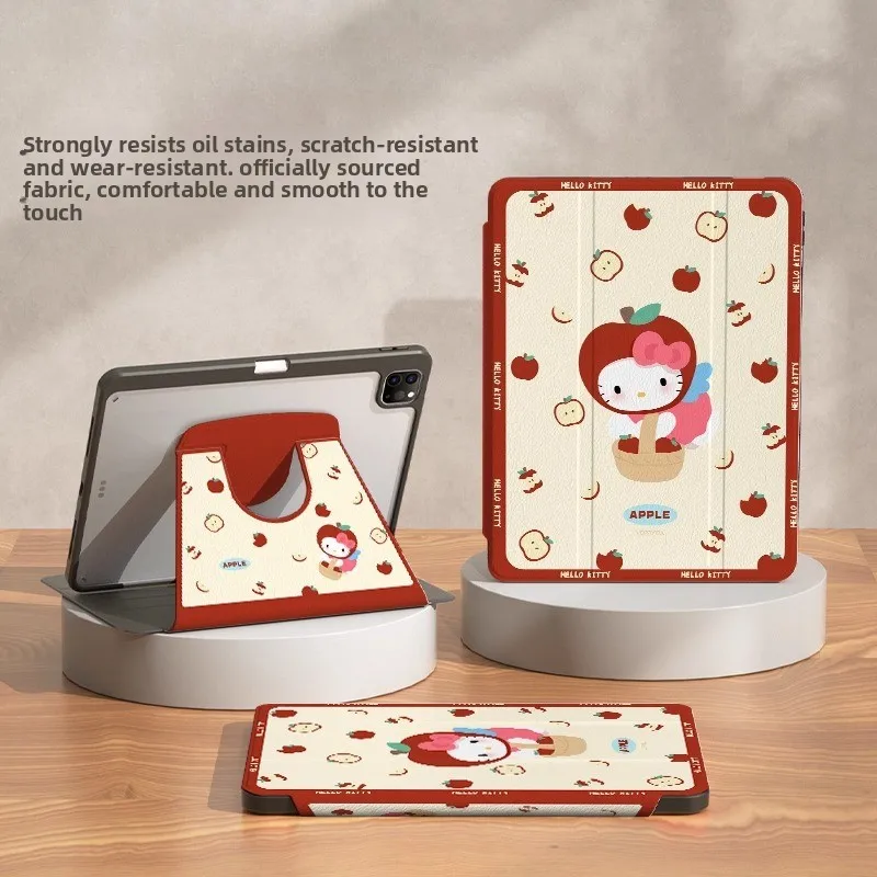 MINISO Hello Kitty لجهاز iPad حافظة Funda IPad Air 3 4 5 M2 M3 Pro 4 5 6 M4 Mini 6 7 غطاء لوحي Ipad 7/8/9/10 A16 حافظة واقية