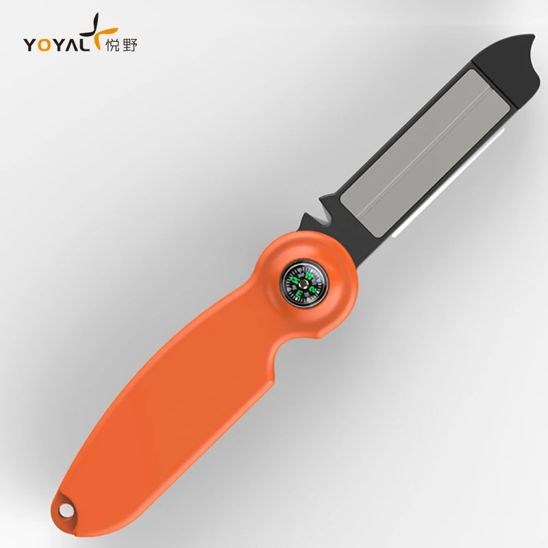 Yoyal TY2203 Portable Sharpeners Stainless Steel Folding Sharpening for Outdoor Pocket Sharpener