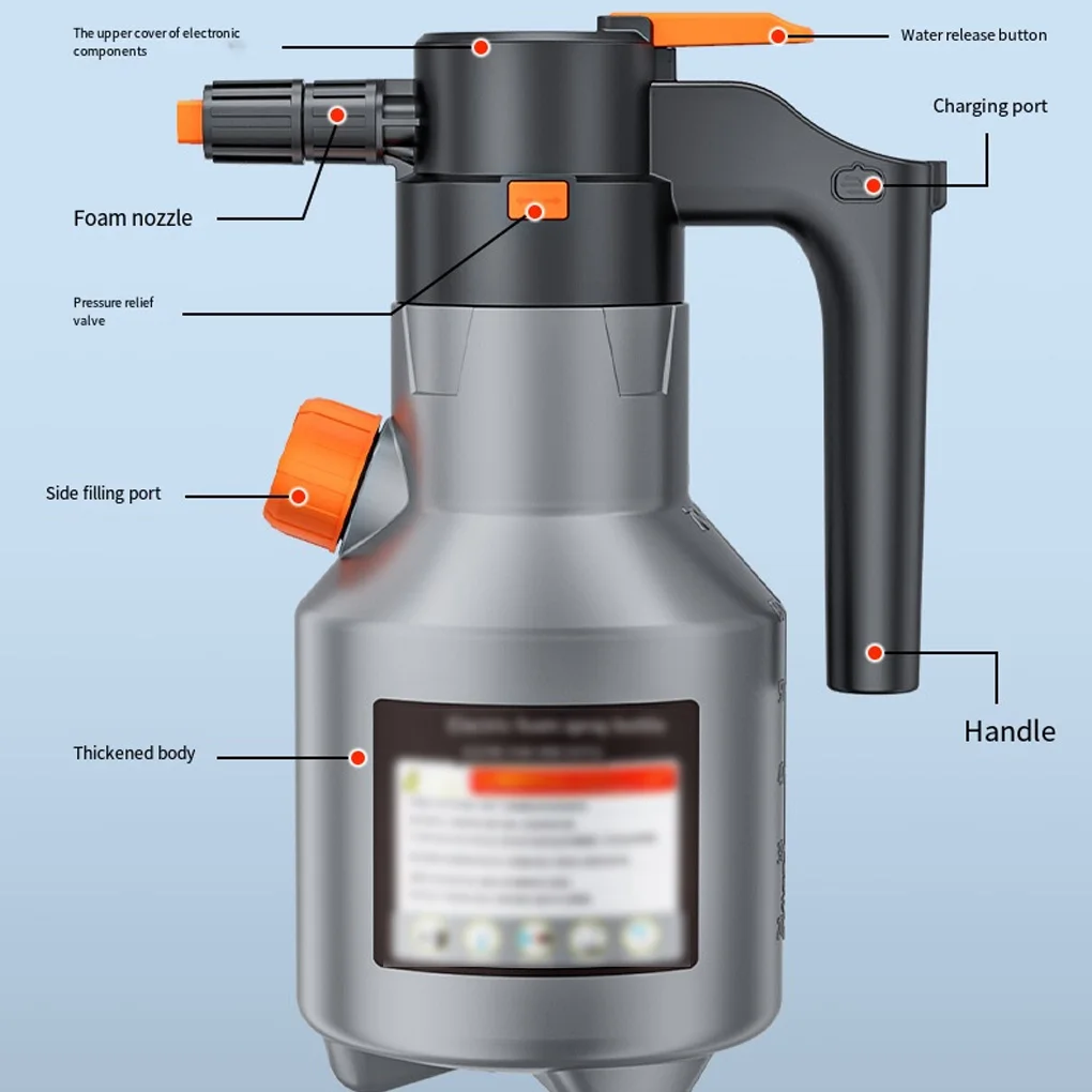 المحمولة سيارة كهربائية غسل رغوة البخاخ مضخة يدوية الثلوج رغوة مدفع بمحركات يده غسيل السيارات البخاخ لتنظيف المنزل #4