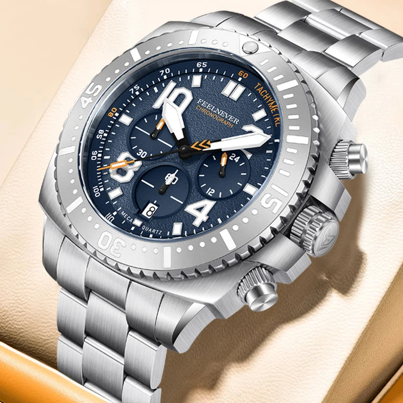 

FEELNEVER 2026 New Men TMI VD53 Quartz Watches Top Brand Luxury 1000M Waterproof Sapphire Watch for Men ﻿Relogios Masculino+BOX