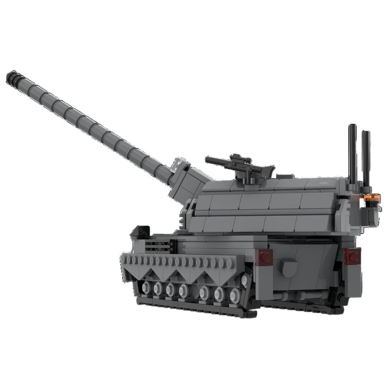 MOC Building Blocks PzH 2000 Military Vehicle Detailed Miniature Camo Pattern DIY Assembly Brick Set Desktop Scene Ornament