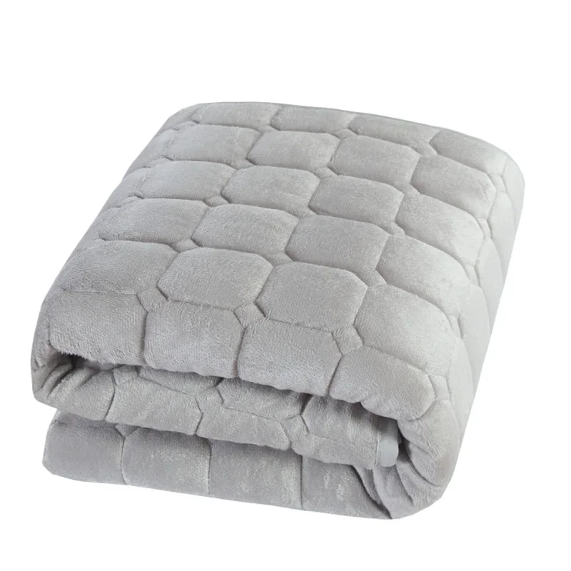 Thickened Crystal Velvet Bed Mattress for Beauty Salon, Barber Shop, Anti-slip, Massage SPA Bed Cover No Hole