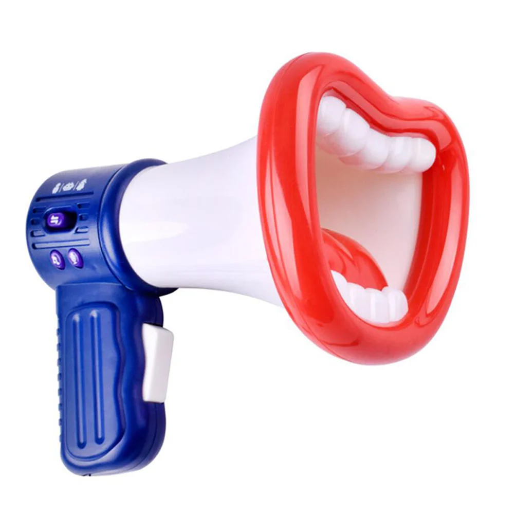 Portable Megaphone Speaker Funny Voice Changing Mini Microphone Toys White Abs Sound Bar