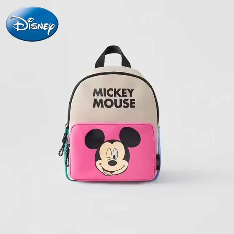 

Новинка Disney 2025 года, детская сумка с Микки из мультфильма, совместный бренд, мини-рюкзак с принтом Микки Мауса для девочек, сумка для начальной школы