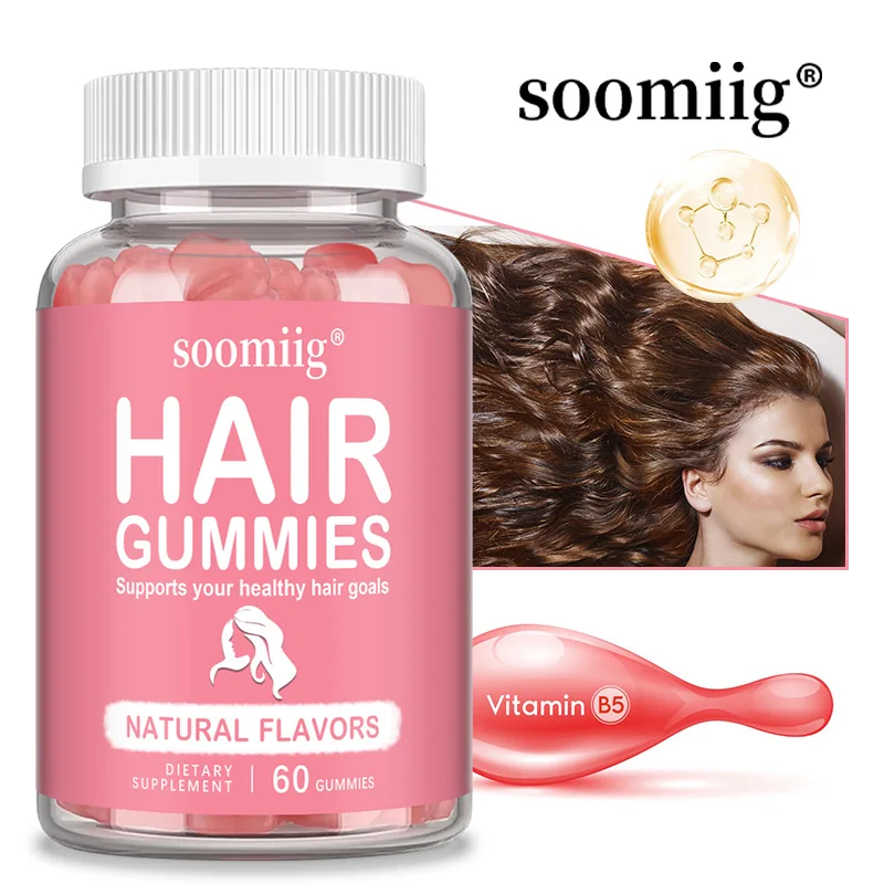 Gomitas para el cabello: ricas en multivitaminas, biotina: apoya la densidad del cabello, nutre profundamente y promueve la salud del cabello