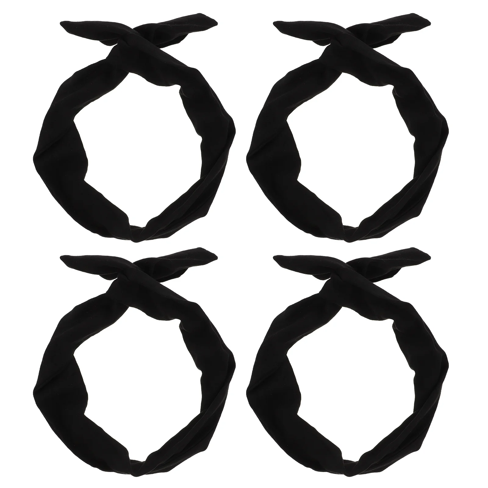 

4pcs Bow Headband Wire Knotted Hair Scarf Turban Headbands For Women Makeup Spa Sports Styling Accessory Hair Care Tool