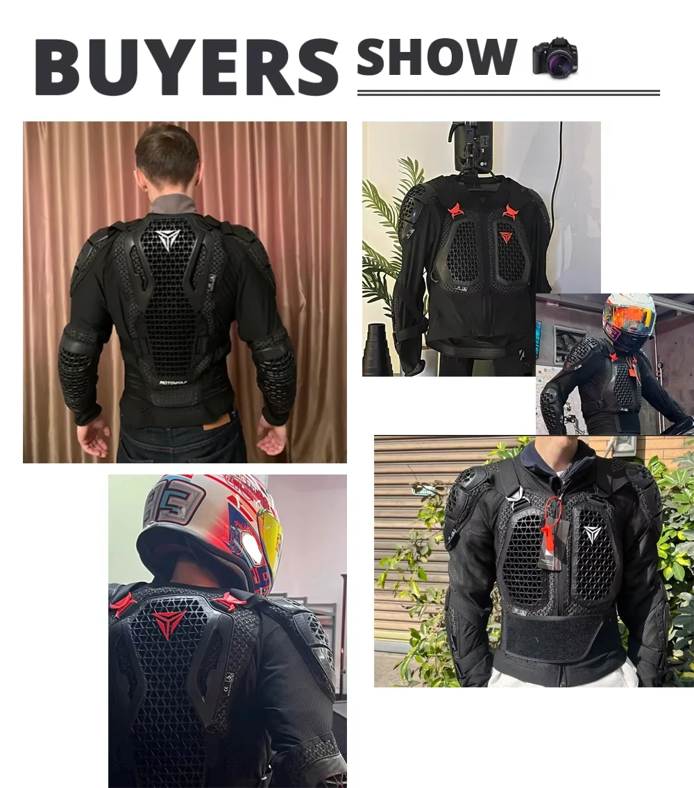 New Motorcycle Jackets Men's Full Body Armor Protection Jackets Motocross Enduro Racing Moto Protective Equipment Clothes