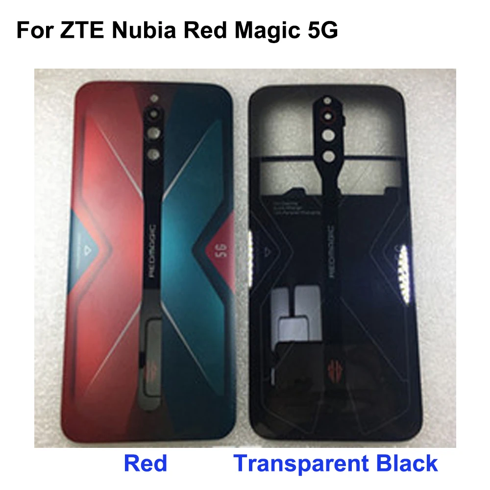 

Tested NEW Black For Nubia Red Magic 5G NX659J Full Battery Cover Back Cover Door Housing Case RedMagic 5g NX 659J with logo