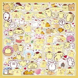 10/30/60/120PCS Cute Sanrio Pompom Purin Stickers Graffiti Decals PVC Waterpoorf DIY Suitcase Guitar Skateboard Sticker Kids Toy