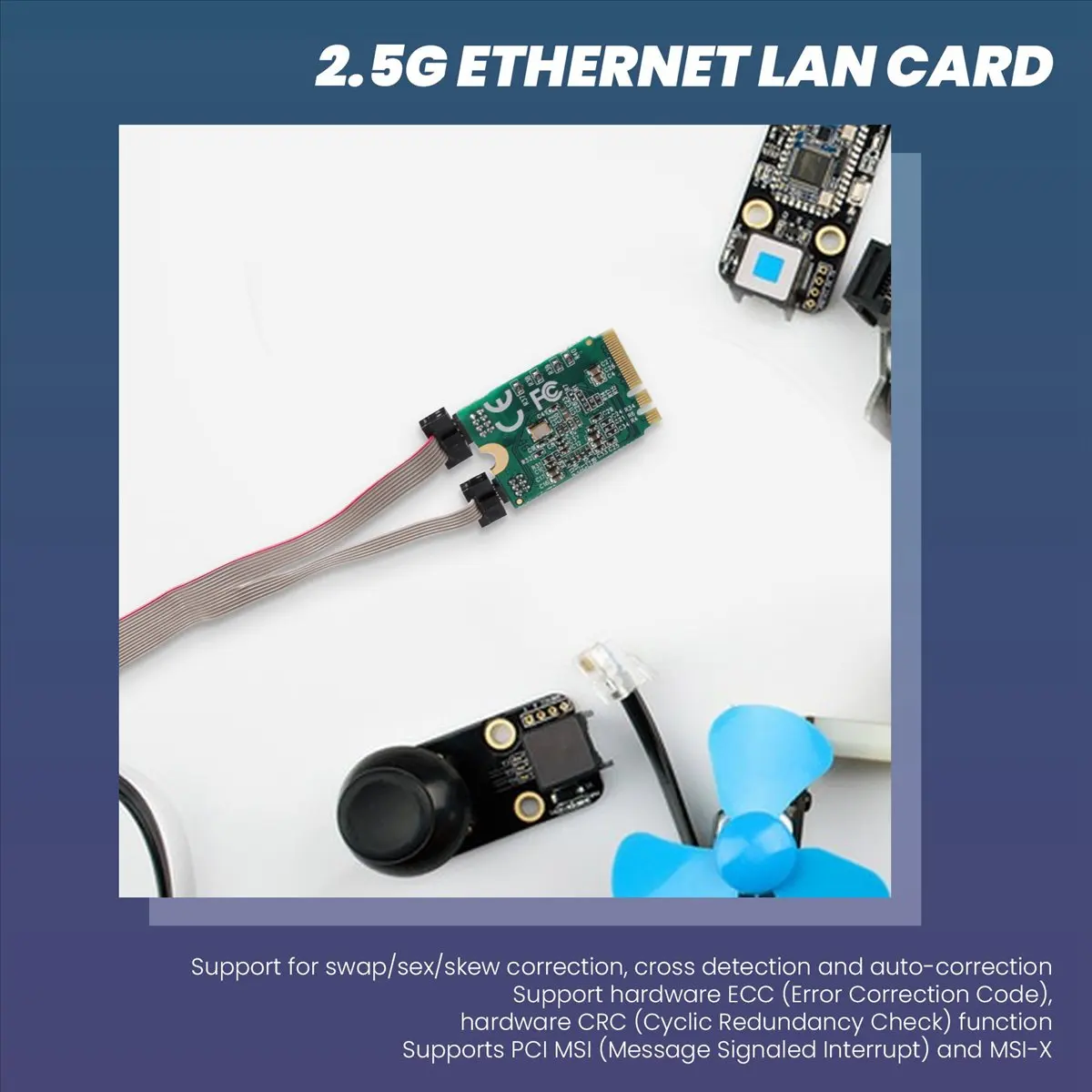 SWXF M.2 A+E KEY 2.5G Ethernet LAN Card RTL8125B Industrial Control Network Card PCI Express Network Adapter