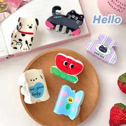 Original Cute Acrylic Small Grab Hair Clip Girl's Back Spoon Pan Hair Shark Hair Clip