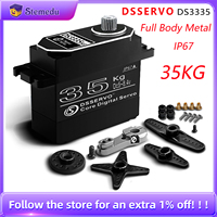 Dsservo 35kg IP67 Waterproof Servo 180°/270° Full Aluminum Case Steel Gear High Torque for 1/8 1/10 RC Car Crawler SCX10 TRX4