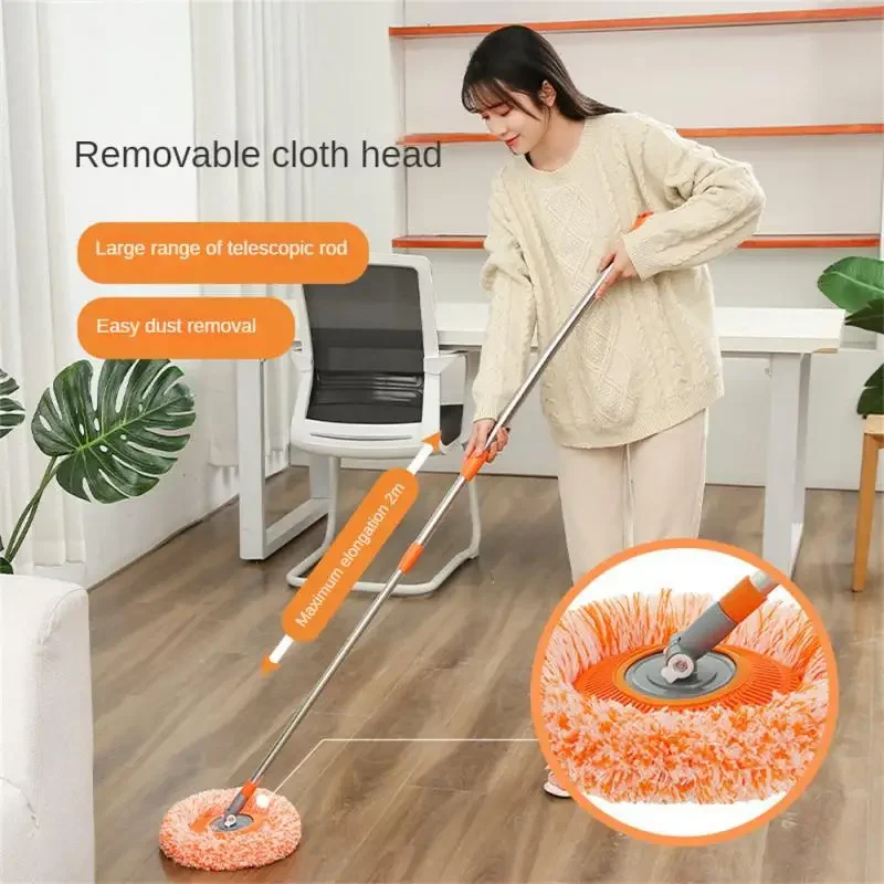 Rotatable Sunflower Household Removable High- Cleaning Supplies Round Cleaning Mop with Extension Pole for Wall Ceiling