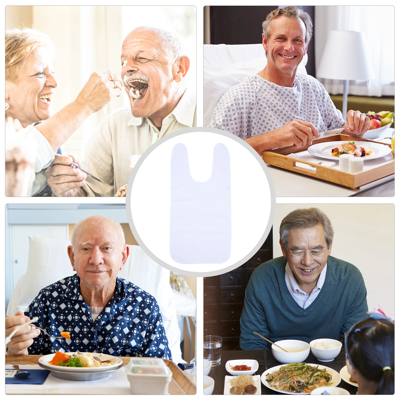 

Waterproof Eating Apron Meal Bib Adult Nursing Elder Patient Clothing Protector General Size Suitable Most People Functional