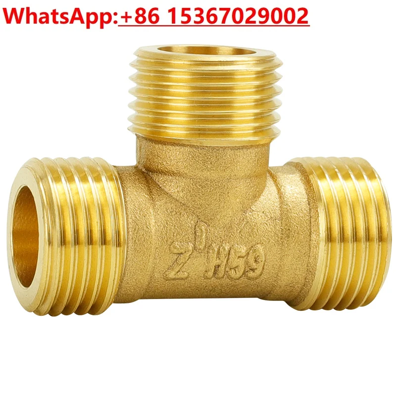 

10pcs Three-way live joint double outer and outer wire inner wire straight through water pipe direct connector accessories