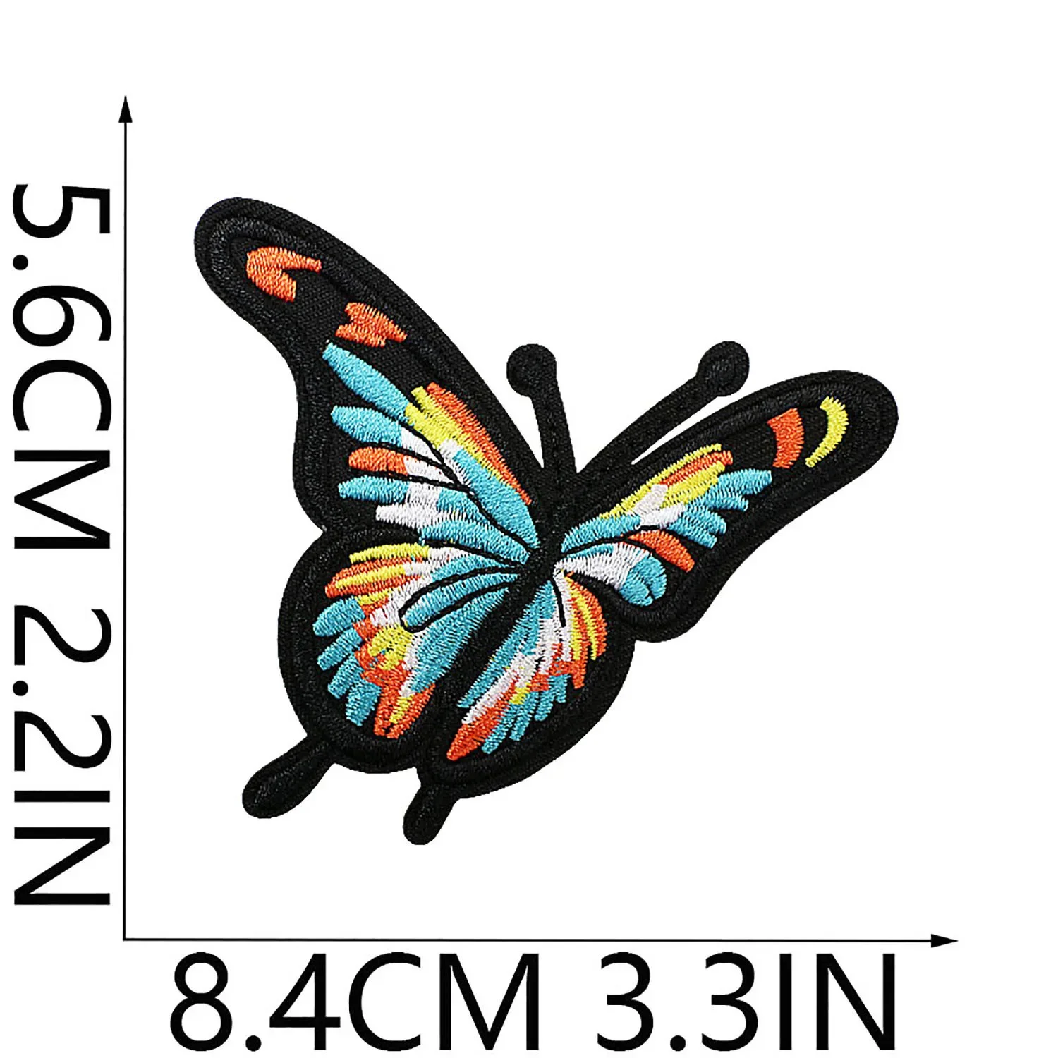 1/5PCS Cartoon Exquisite Butterfly Embroidery Cloth Sticker Colorful Butterfly Patch Clothes Decoration Blue Butterfly Ironing