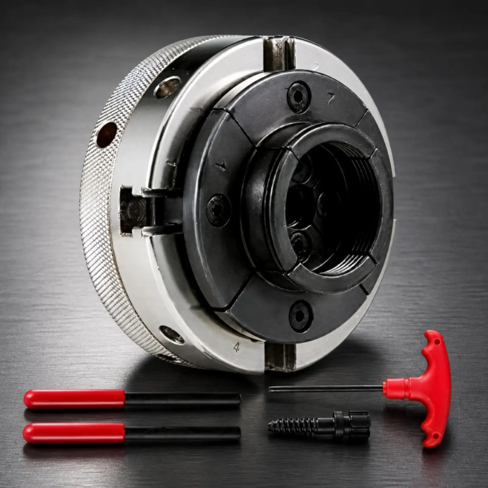 4-Inch Self-Centering Lathe Chuck Versatile for Woodturning, Machinists