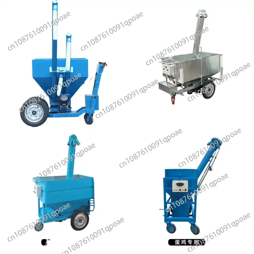 for Broiler Cage Automatic Feeder for Chicken Farm Manual Feeder Truck Easy Operate High Efficiency Animal Feed Dispenser