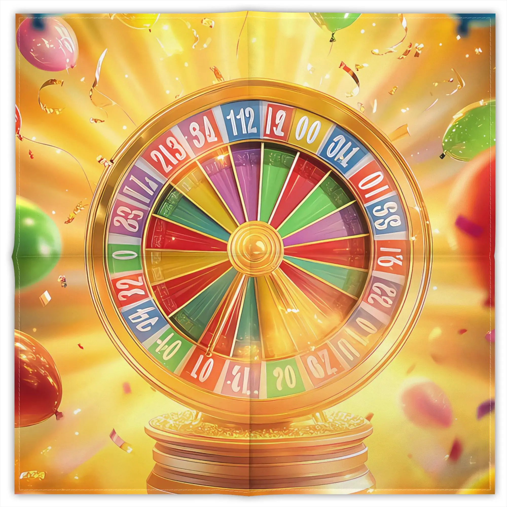 

Wheel of Fortune Compass Fashion Square Scarf Decorative Polyester Printed Daily