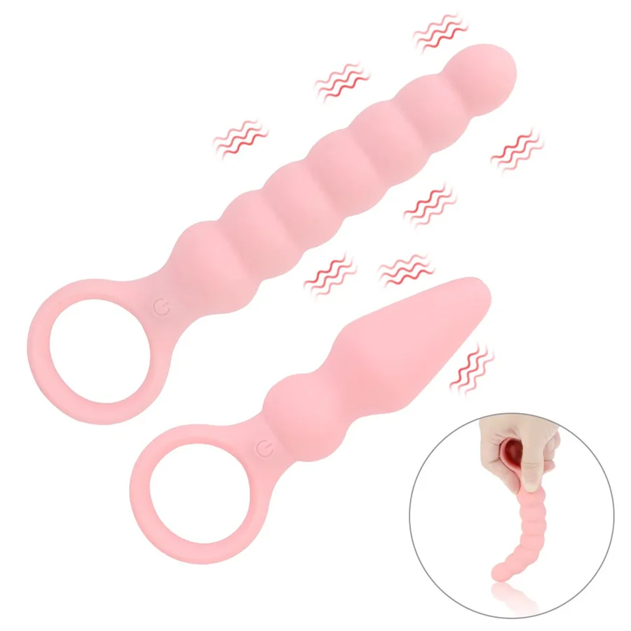 Anal Beads Vibrator Pull Ring Prostate Stimulator 10 Frequency Anal Plug Massager Butt Plug Waterproof Sex Toy For Women Men