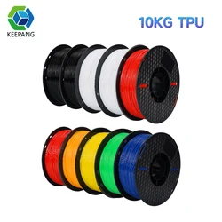 KEEPANG TPU Filament 10/5kg 95A Flexible TPU 3D Printing Filament 1.75mm Soft Rubber Material No Bubble Spool for 3D Printer