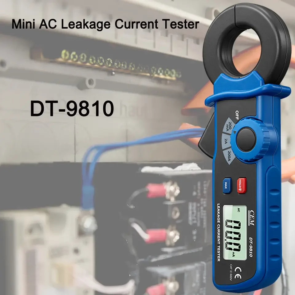 AC Leakage Current Tester 100uA High Resolution Clamp Meter Tester