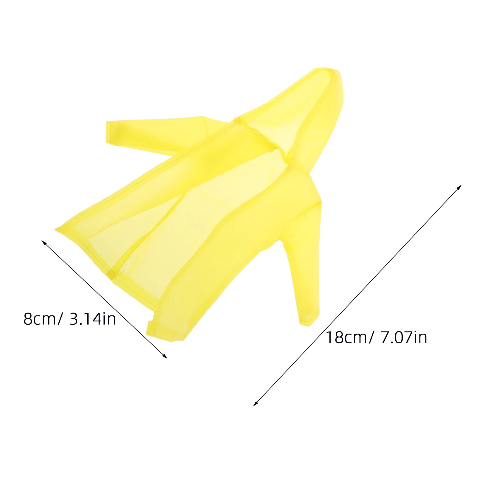 ชุดเสื้อกันฝน 1 ชุด ขนาด 11 นิ้ว สีเหลือง พร้อมฮู้ด เสื้อกั๊ก กางเกง รองเท้าบูท สำหรับตุ๊กตาหมีน้อย ตกแต่งบ้านตุ๊กตา เล่นบทบาทสมมติ