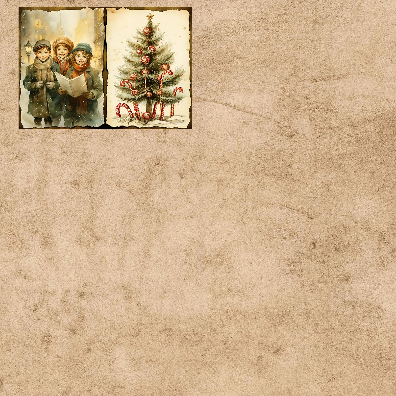 10 Sheets A5 Size Christmas For The Children Background Vintage Grunge Journal Planning Scrapbooking