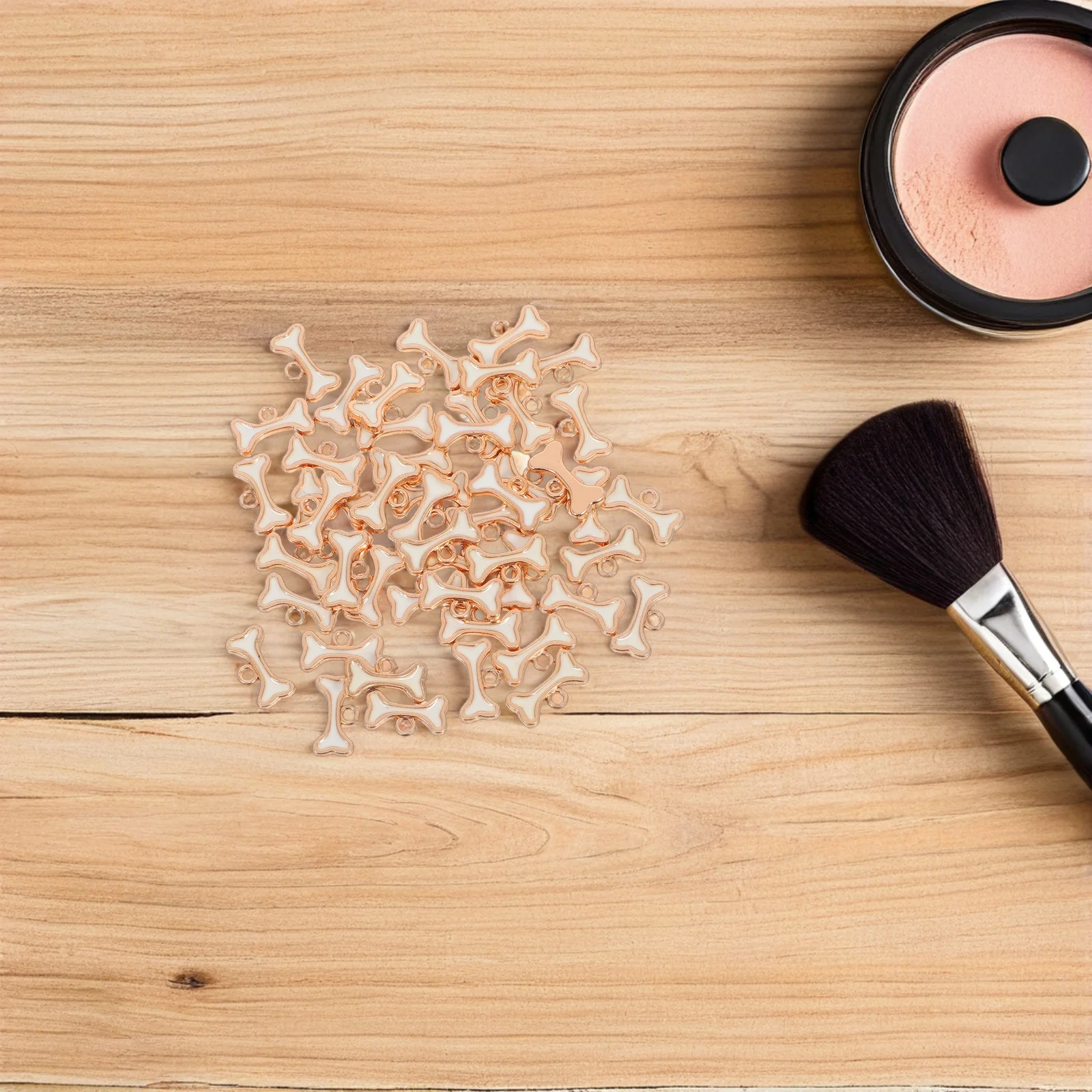 

50Pcs Vintage Enamel Dog Bone Charms Alloy Pet Craft Pendant DIY Dog Necklace Bracelet Jewelry Making Supplies