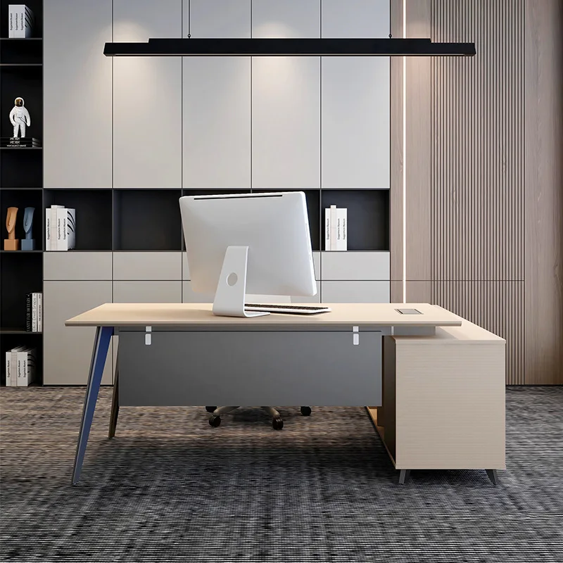 

Desk simple modern supervisor table manager office high-end fashion boss table and chair combination