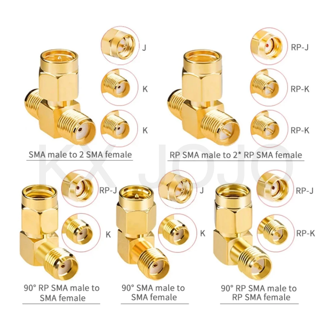 Коаксиальный разъем SMA RF/RP SMA «папа»/«Мама»-«папа» SMA «мама», прямой/правый угол, адаптер с золотым покрытием, Новинка