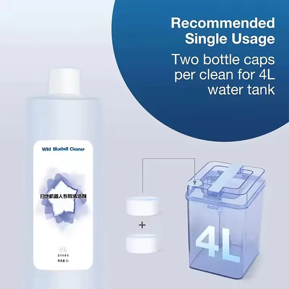 For ECOVACS Deebot Floor Cleaning Solution Cleaning Liquid 1L Accessories N9+T10 OMNI，T10 TURBO，X1 OMNI，X1 TURBO，T20，T30 Pro OMN