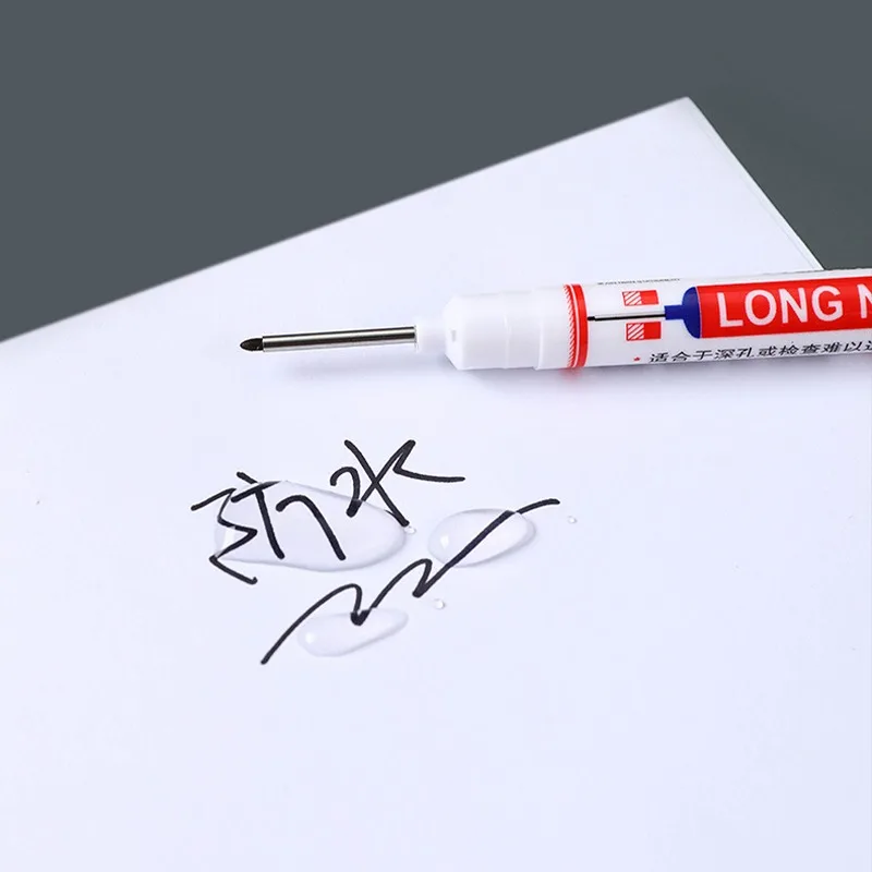 4 قطعة 20 مللي متر طويل الفم ماركر القلم طويل تلميح الحمام النجارة السيراميك النجارة ثقب عميق الديكور التجفيف السريع النفط علامات