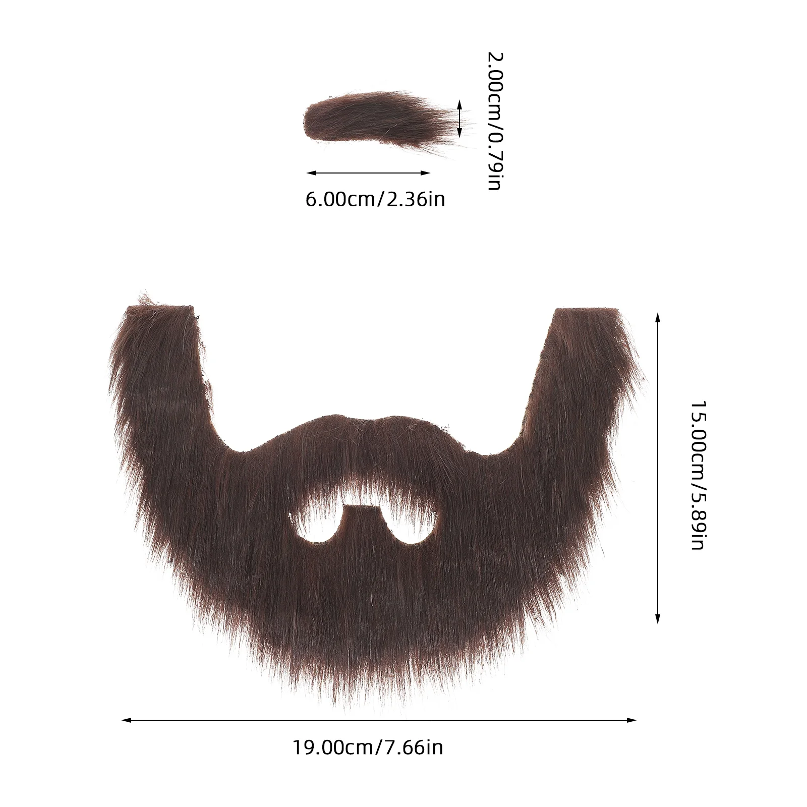 Simulated Fake Beard Eyebrow for Decor Photo Props Dye Movie Cloth Party Supply