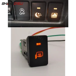 Orange LED Light For Mitsubishi Outlander 2013 - 2020 Rearview Mirror Heating Switch Power ON Off Button