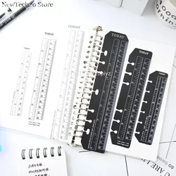 Bookmark Ruler for Rings Notebook 6 hole A5 Personal Size Elastic Drawing Tool Soft Plastic Partition For Planner And Organizer