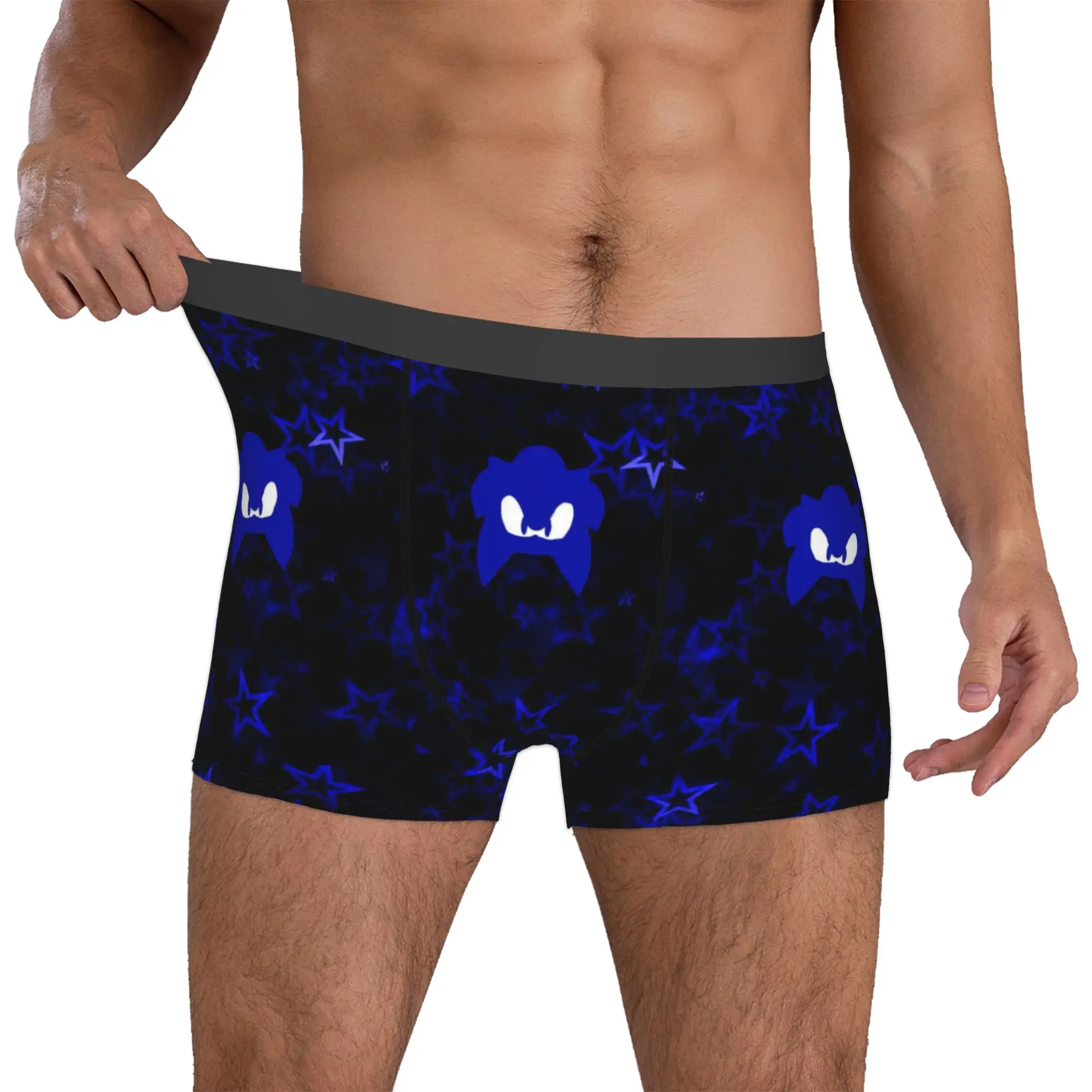 Custom Shadow The Hedgehogs Underwear Men Breathable  Boxer Briefs Shorts Panties Soft Underpants For Male